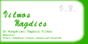 vilmos magdics business card